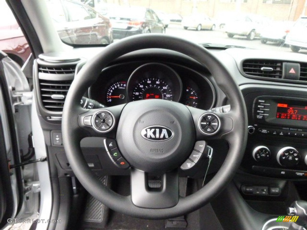 2014 Kia Soul + Black Honeycomb Woven Cloth Steering Wheel Photo #91682705
