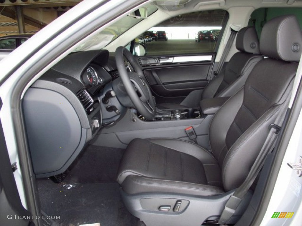 Black Anthracite Interior 2014 Volkswagen Touareg V6 Sport 4Motion Photo #91682864