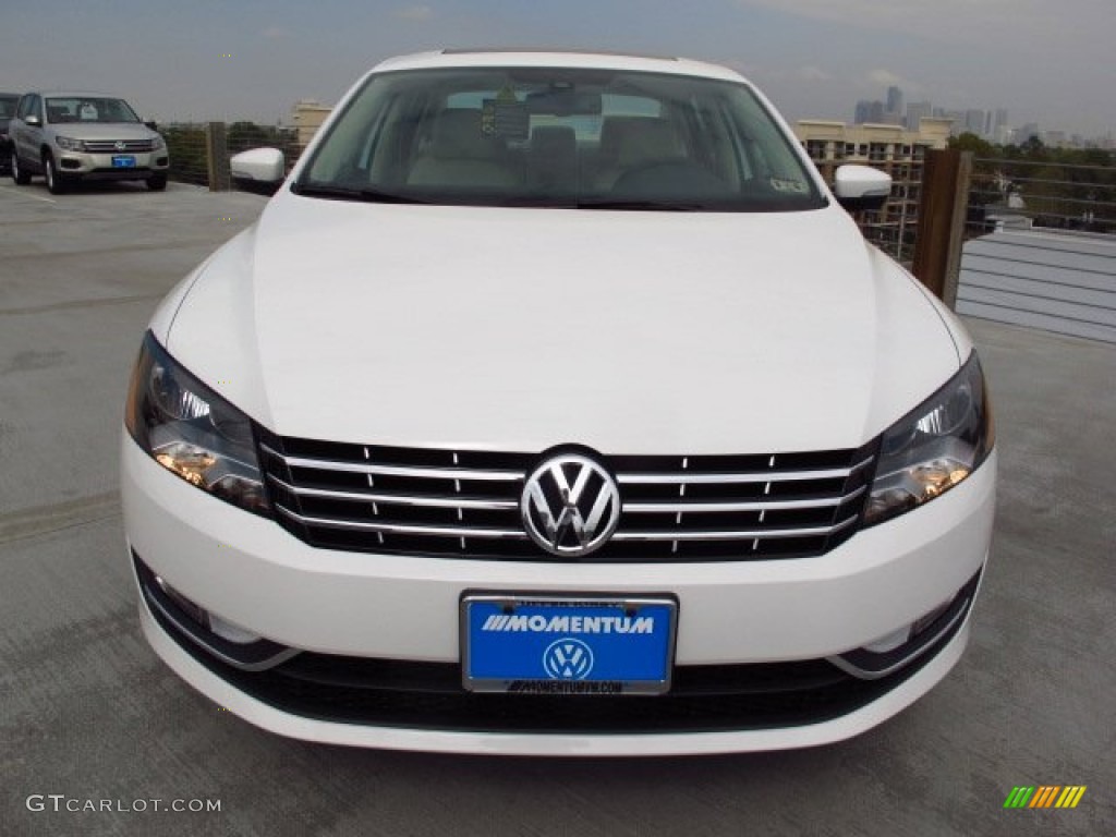 2014 Passat TDI SEL Premium - Candy White / Cornsilk Beige photo #2