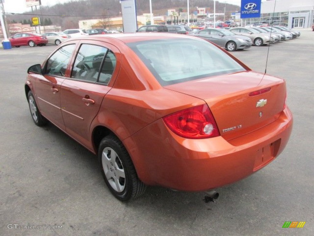 2007 Cobalt LS Sedan - Sunburst Orange Metallic / Gray photo #7