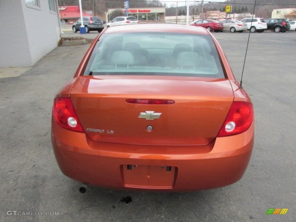 2007 Cobalt LS Sedan - Sunburst Orange Metallic / Gray photo #8