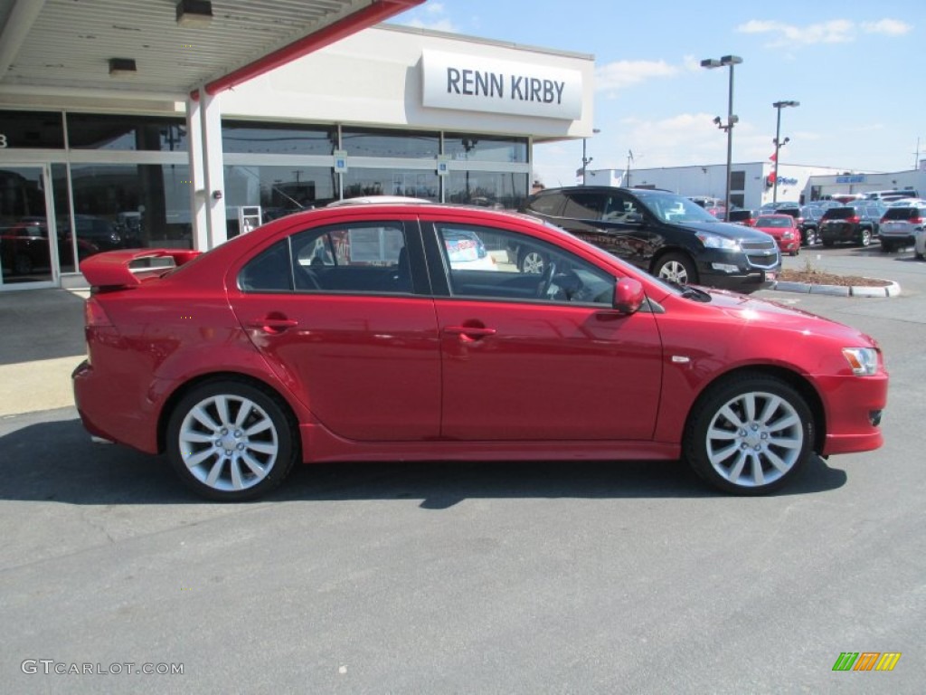 2008 Lancer GTS - Rally Red Pearl / Black photo #8