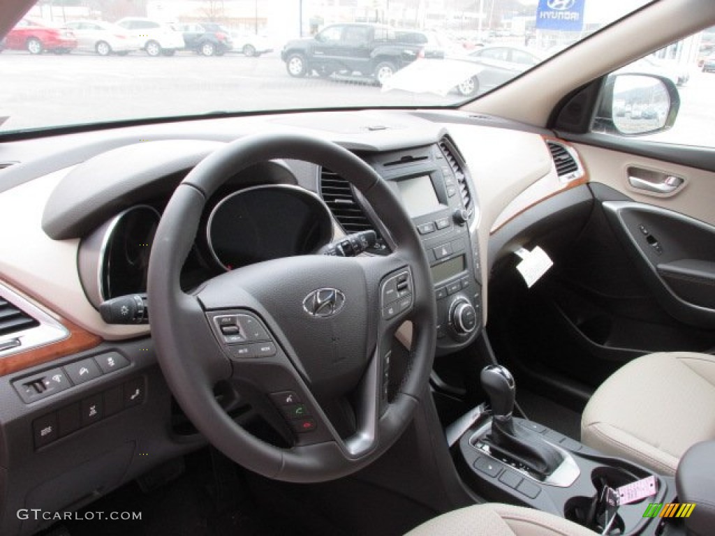 2014 Hyundai Santa Fe Limited AWD Beige Dashboard Photo #91688573