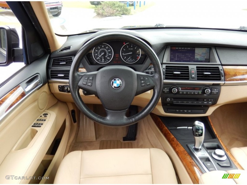 2008 BMW X5 3.0si Sand Beige Dashboard Photo #91689176