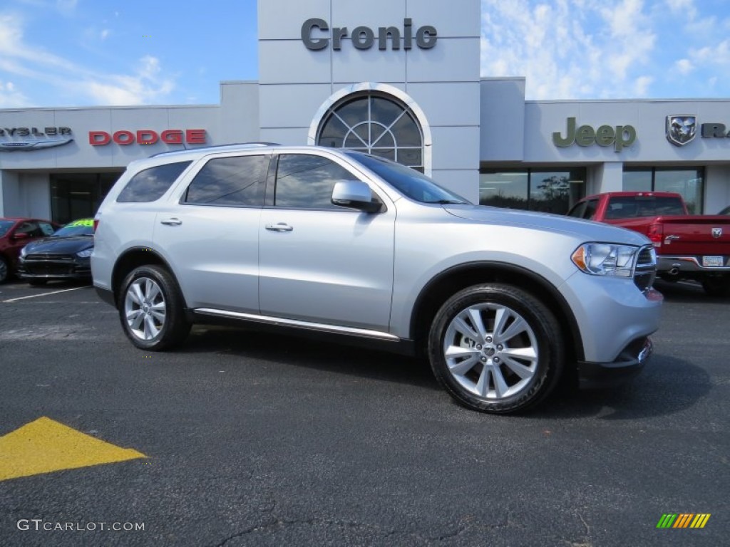 2012 Durango Crew - Bright Silver Metallic / Dark Graystone/Medium Graystone photo #1