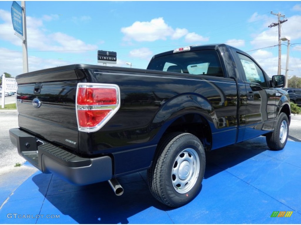 2014 F150 XL Regular Cab - Tuxedo Black / Steel Grey photo #3