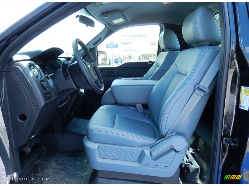 2014 F150 XL Regular Cab - Tuxedo Black / Steel Grey photo #6