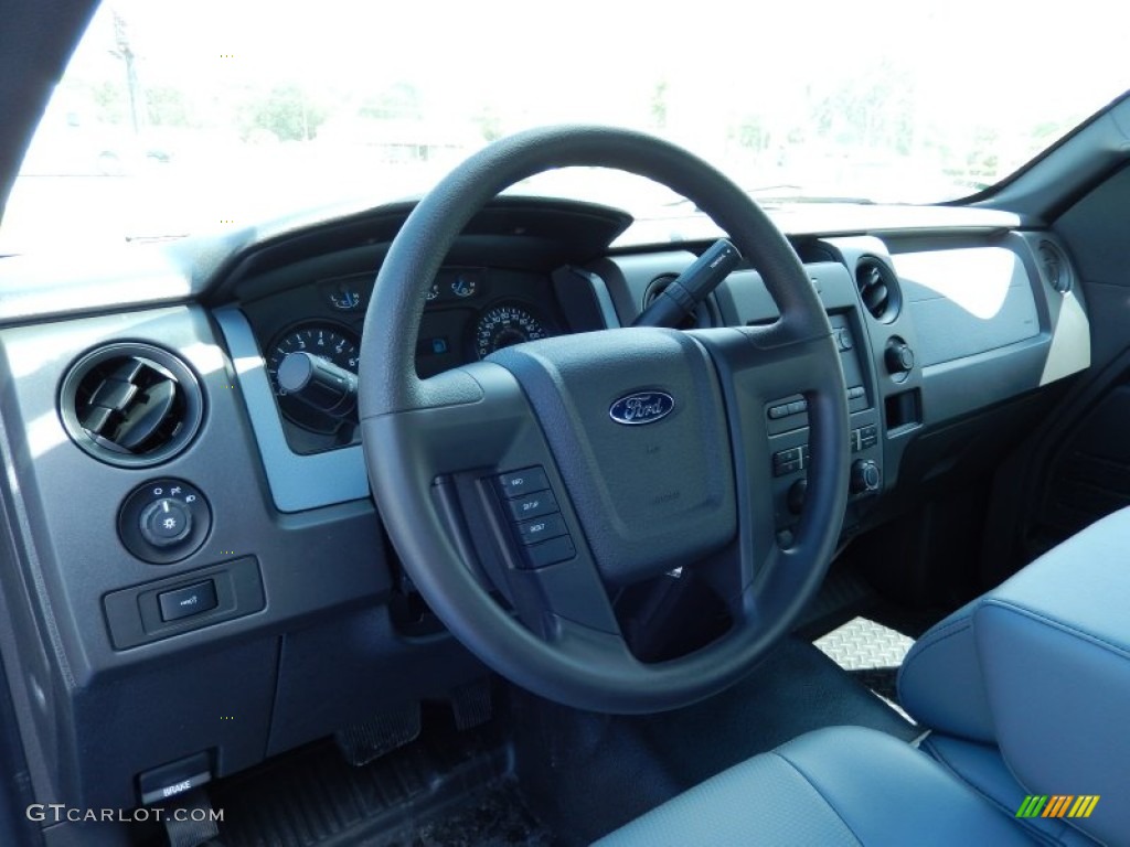 2014 F150 XL Regular Cab - Tuxedo Black / Steel Grey photo #7