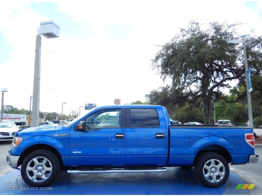 2014 F150 XLT SuperCrew - Blue Flame / Steel Grey photo #2