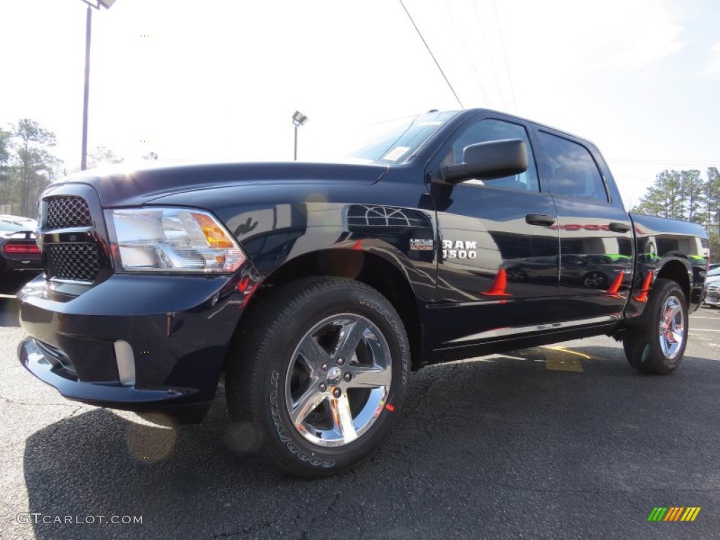 2014 1500 Express Crew Cab - True Blue Pearl Coat / Black/Diesel Gray photo #3