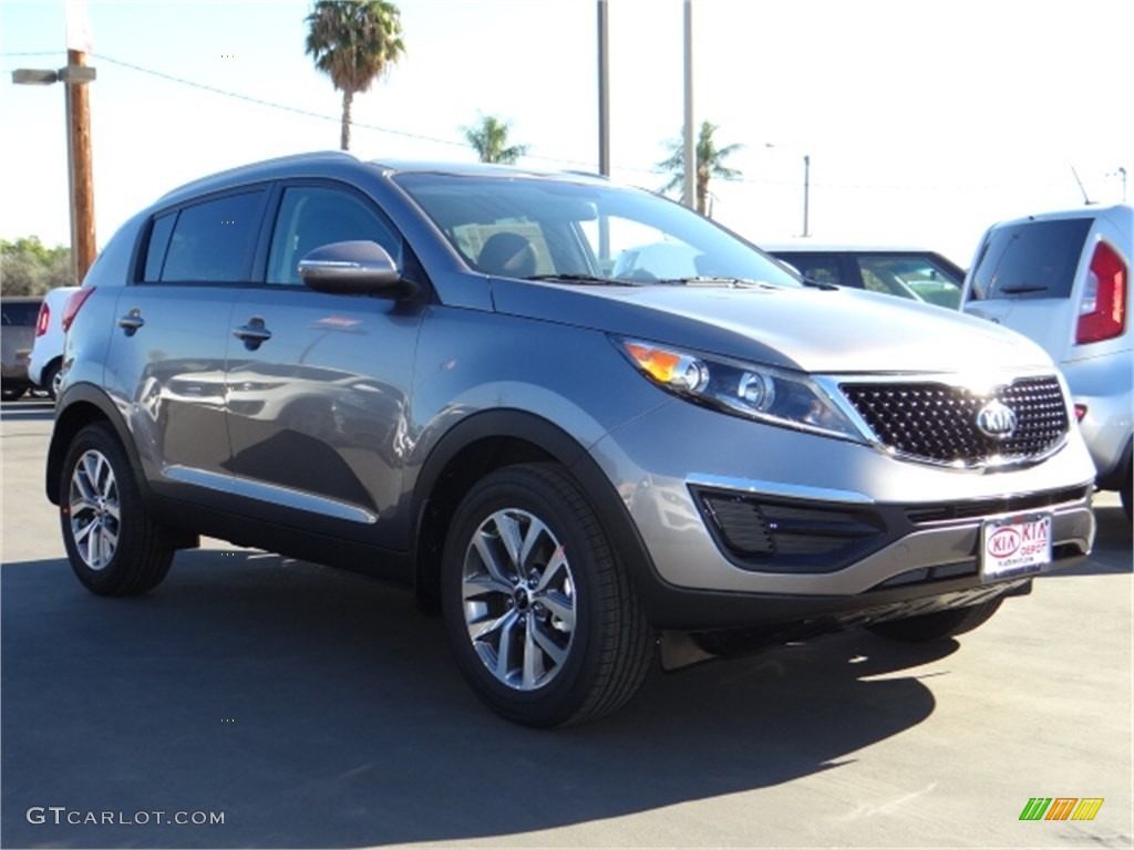 2014 Sportage LX - Mineral Silver / Black photo #1