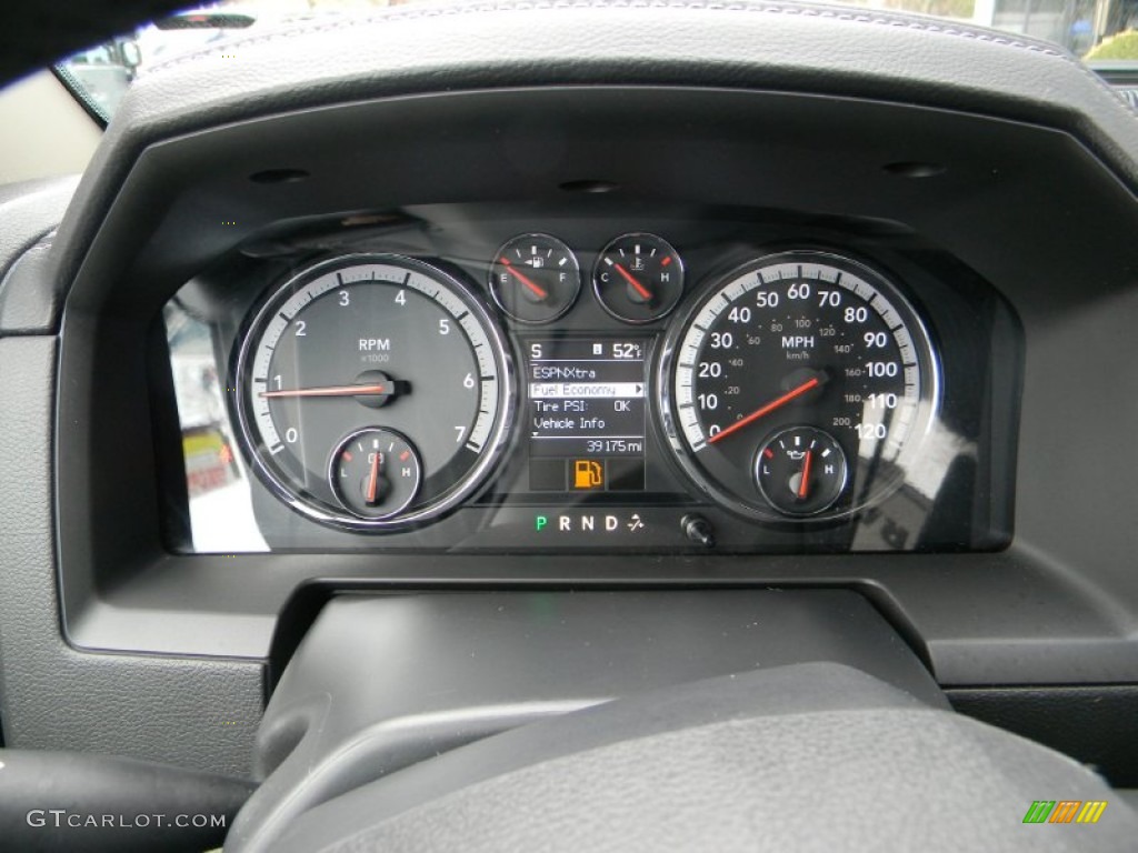 2012 Dodge Ram 1500 Sport Quad Cab 4x4 Gauges Photo #91694909