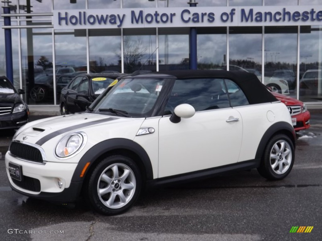 2010 Cooper S Convertible - Pepper White / Ray Cream Leather/Carbon Black photo #1