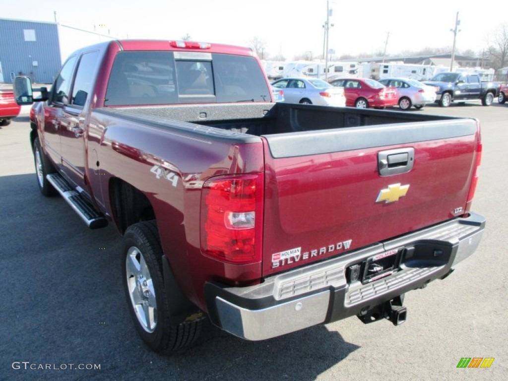 2013 Silverado 2500HD LTZ Crew Cab 4x4 - Deep Ruby Metallic / Light Cashmere/Dark Cashmere photo #29