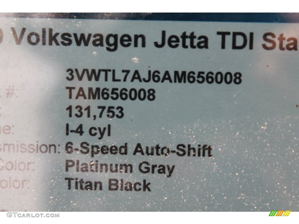 2010 Jetta TDI SportWagen - Platinum Grey Metallic / Titan Black photo #39