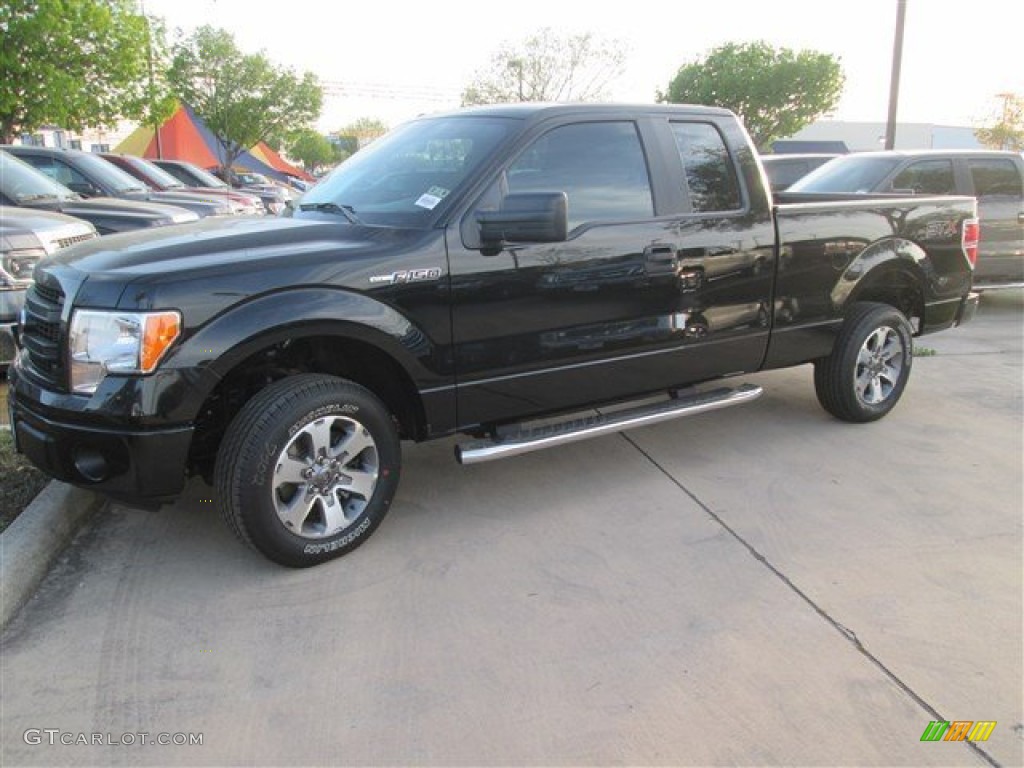 2014 F150 STX SuperCab - Tuxedo Black / Steel Grey photo #1