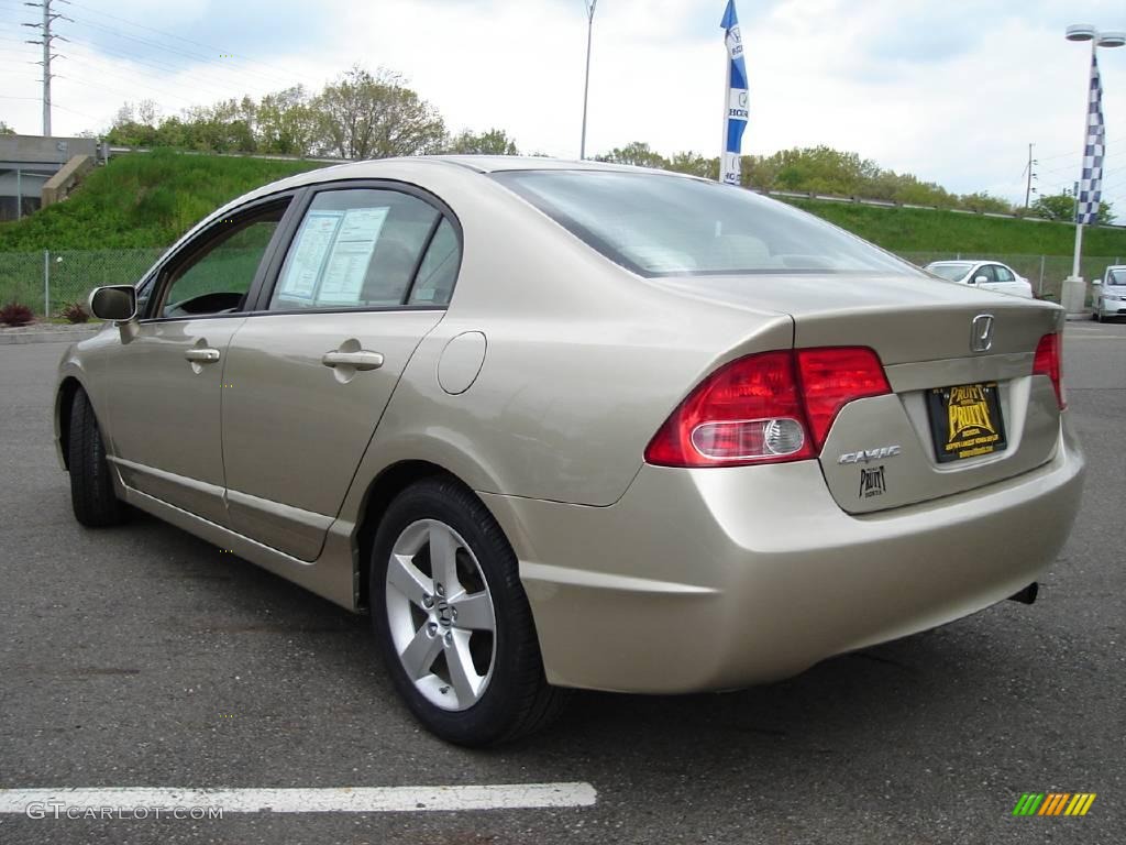 2008 Civic EX Sedan - Borrego Beige Metallic / Ivory photo #3