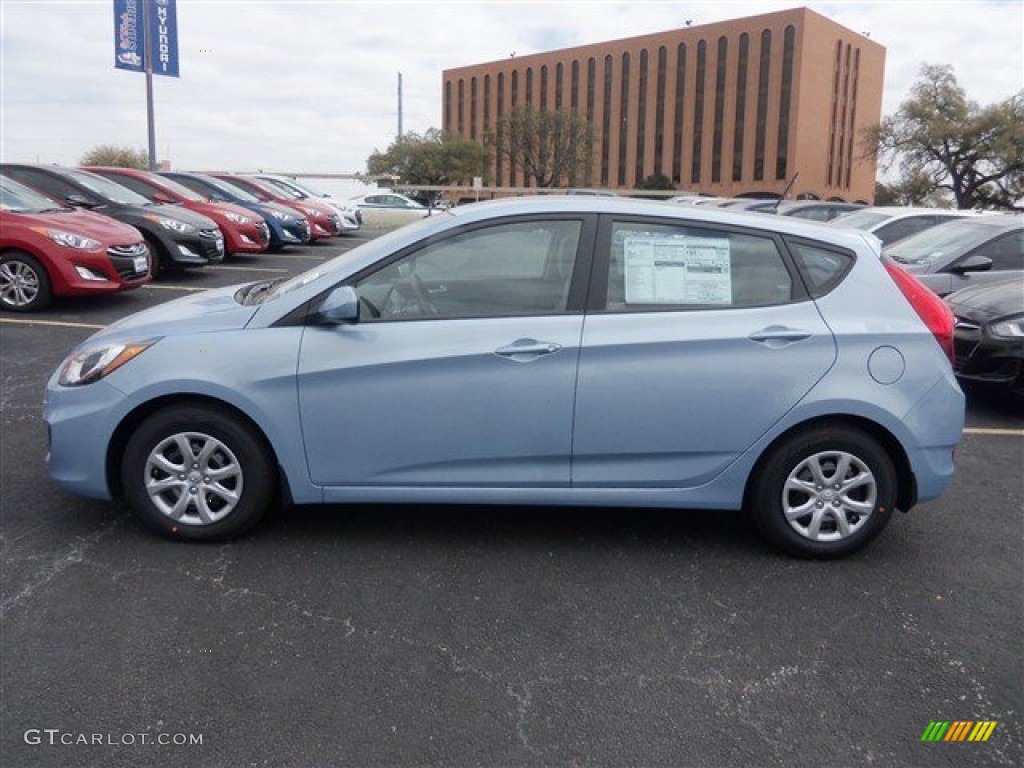 Clearwater Blue 2014 Hyundai Accent GS 5 Door Exterior Photo #91706272