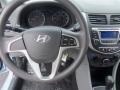 2014 Hyundai Accent Gray Interior Steering Wheel Photo