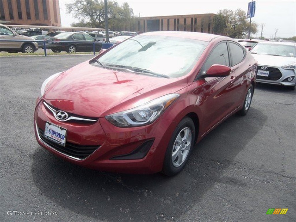 2014 Elantra SE Sedan - Red / Gray photo #1
