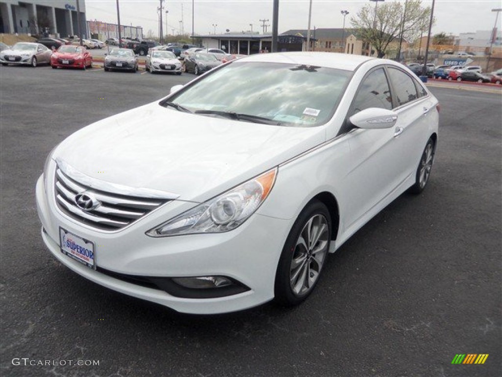 2014 Sonata SE 2.0T - Pearl White / Black photo #1