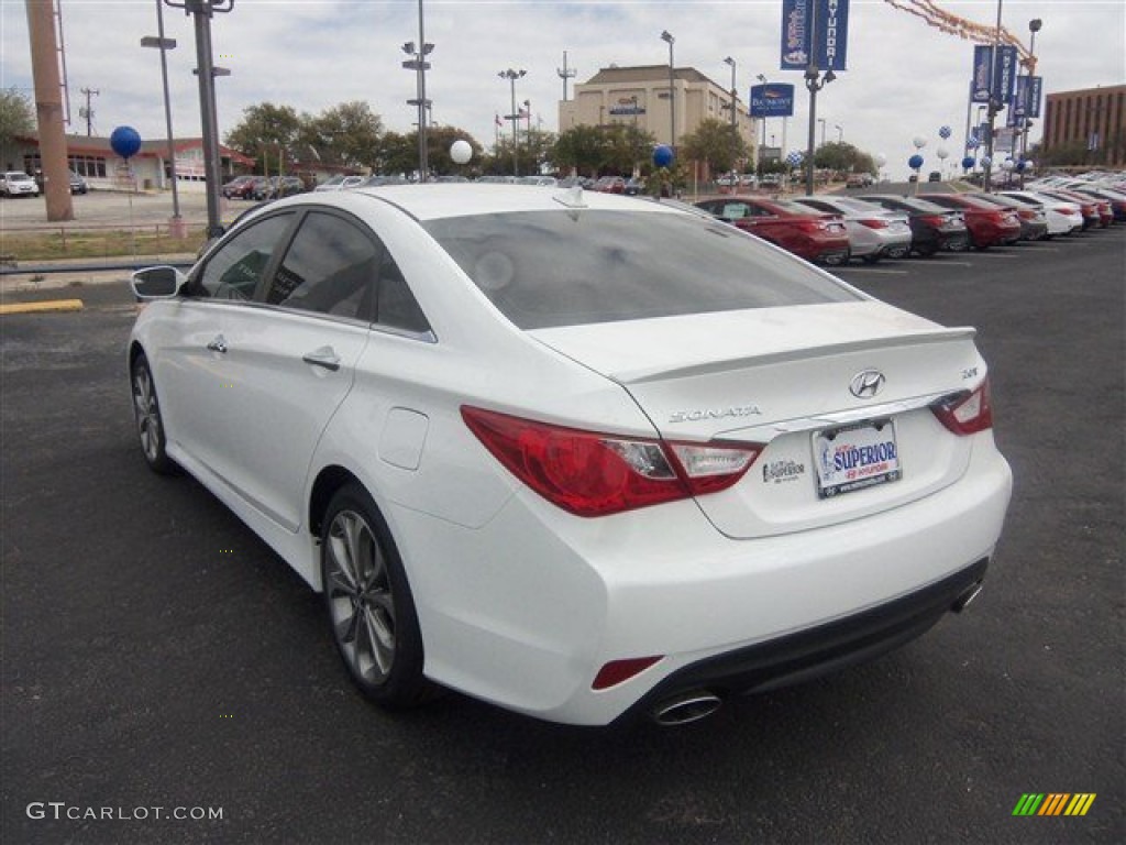 2014 Sonata SE 2.0T - Pearl White / Black photo #4