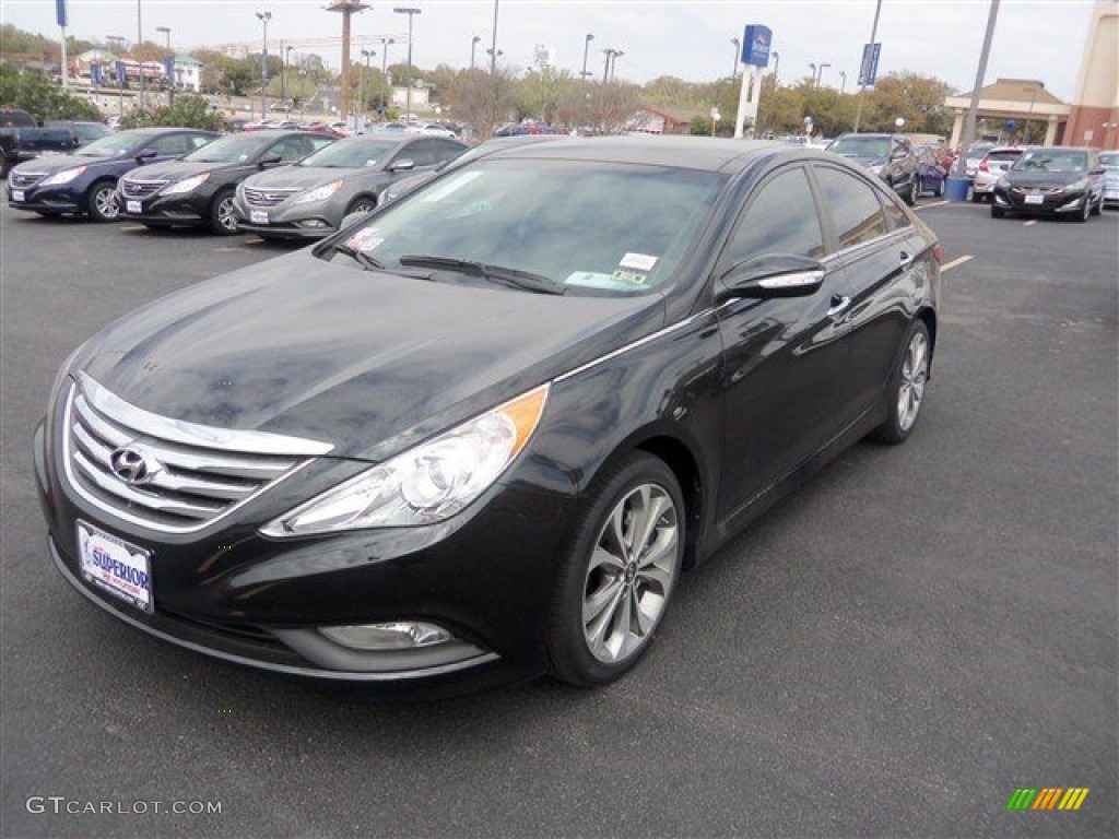 2014 Sonata Limited 2.0T - Phantom Black Metallic / Gray photo #1