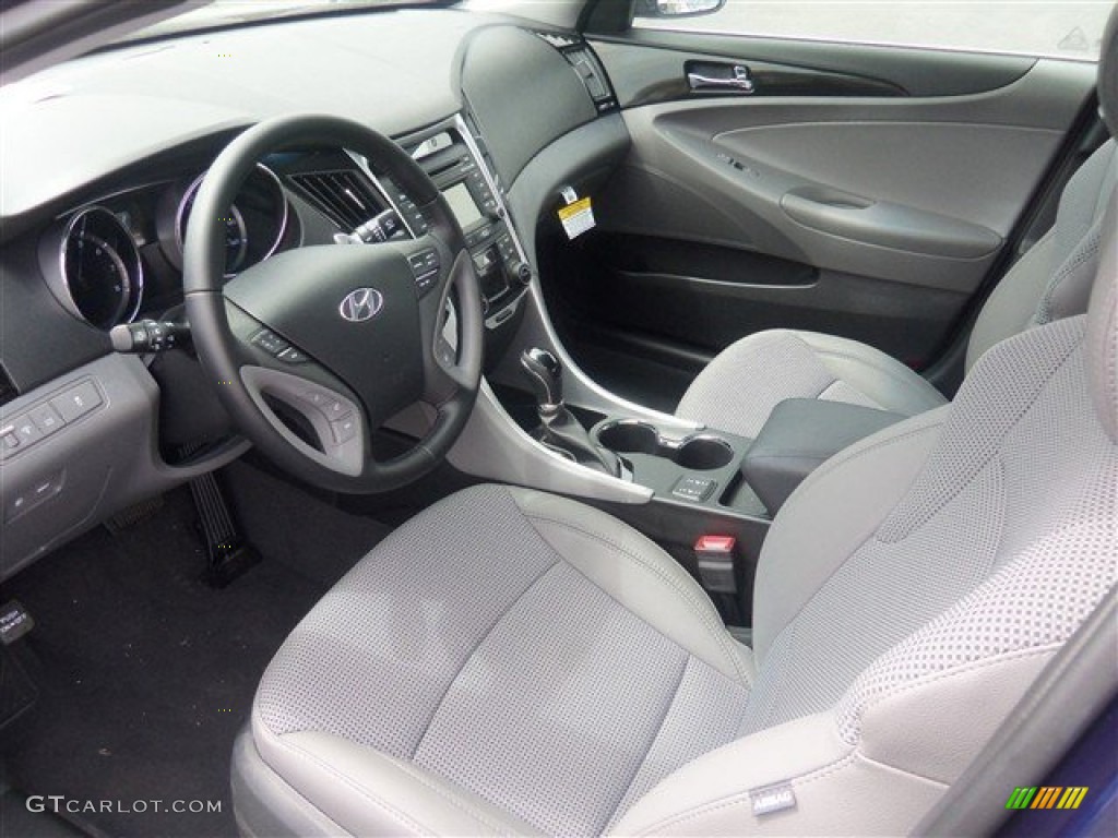 2014 Sonata SE 2.0T - Indigo Blue Pearl / Gray photo #6