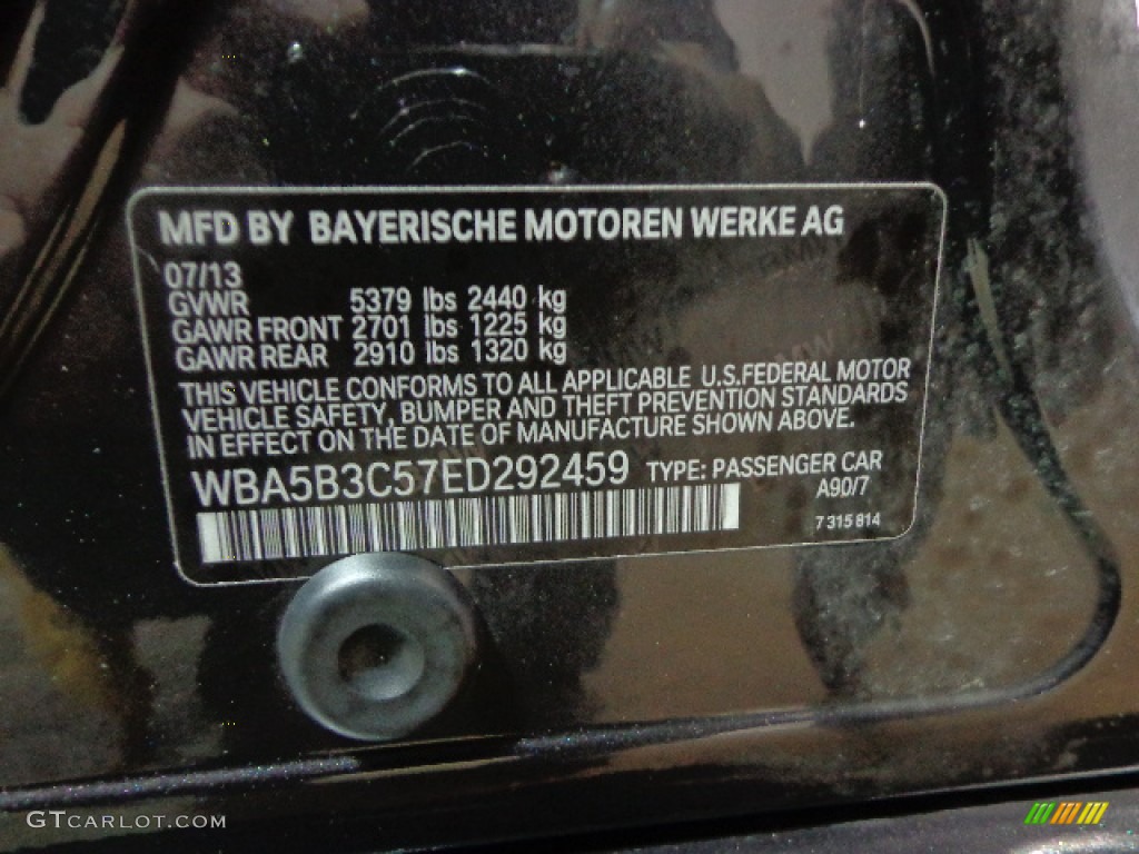 2014 5 Series Color Code A90 for Dark Graphite Metallic Photo #91708375