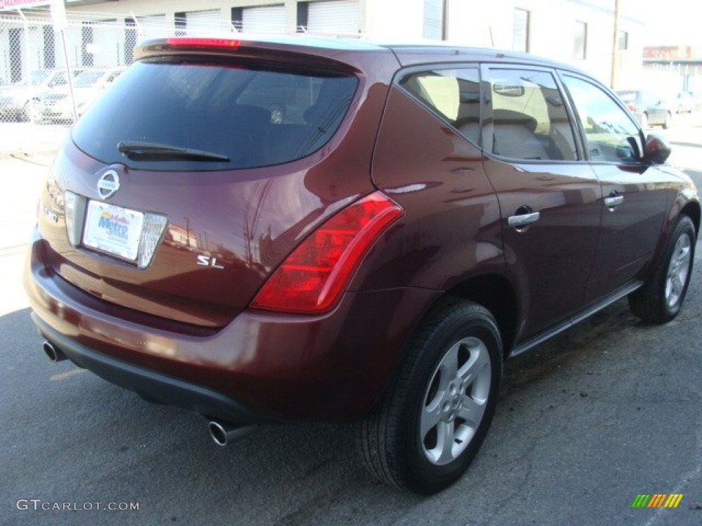 2005 Murano SL - Merlot Metallic / Charcoal photo #4