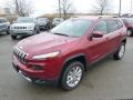 Deep Cherry Red Crystal Pearl 2014 Jeep Cherokee Limited 4x4 Exterior