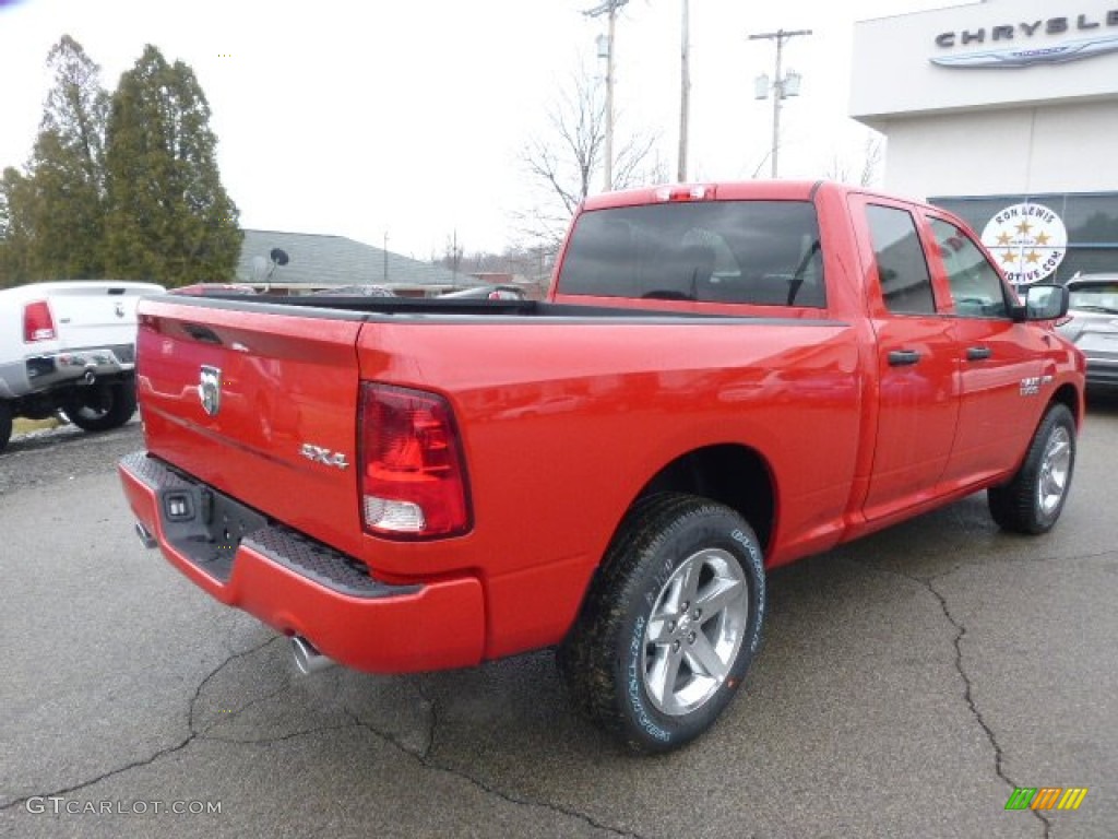 2014 1500 Express Quad Cab 4x4 - Flame Red / Black/Diesel Gray photo #6