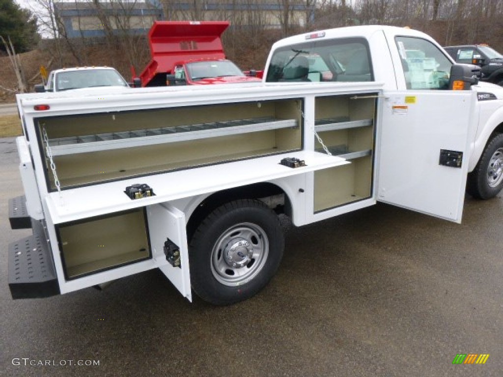 2014 F250 Super Duty XL Regular Cab Utility Truck - Oxford White / Steel photo #10