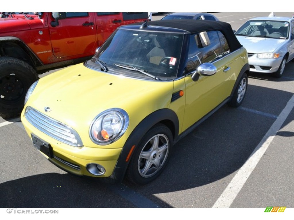 2009 Cooper Convertible - Interchange Yellow / Black/Yellow photo #4