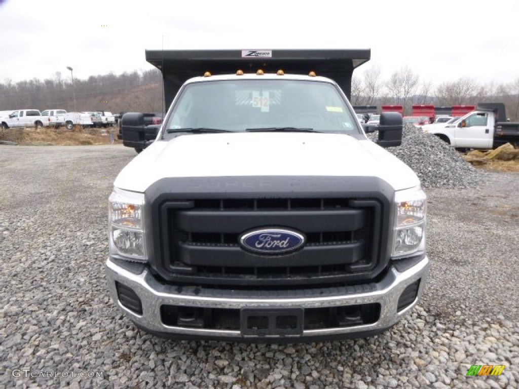 2014 F350 Super Duty XL Regular Cab Dump Truck - Oxford White / Steel photo #3