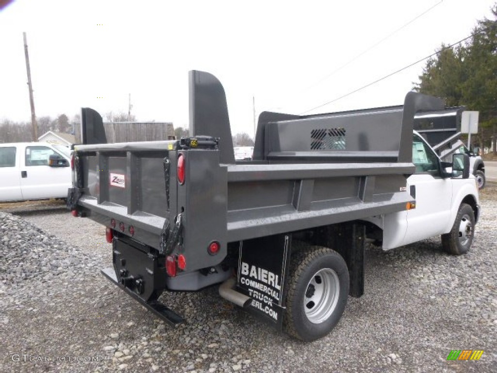 2014 F350 Super Duty XL Regular Cab Dump Truck - Oxford White / Steel photo #8