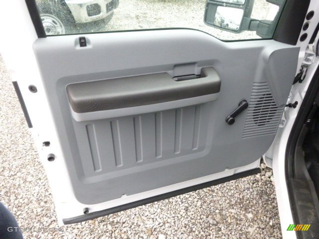 2014 F350 Super Duty XL Regular Cab Dump Truck - Oxford White / Steel photo #12