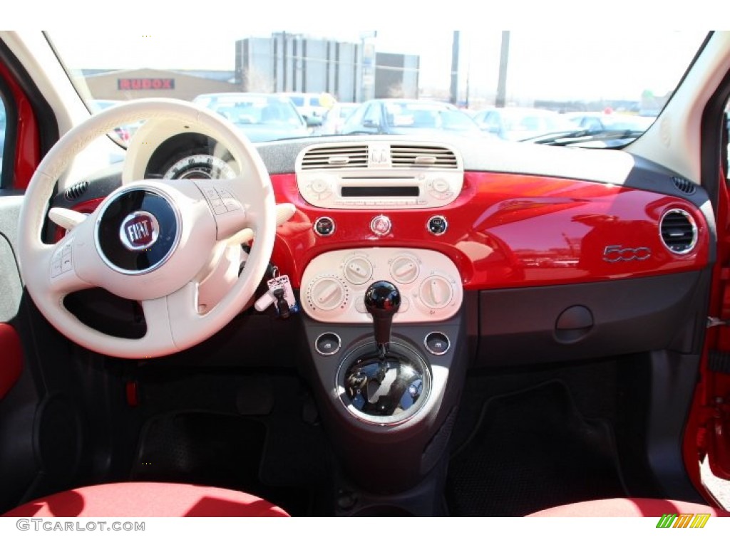 2012 500 Pop - Rosso Brillante (Red) / Tessuto Rosso/Avorio (Red/Ivory) photo #10