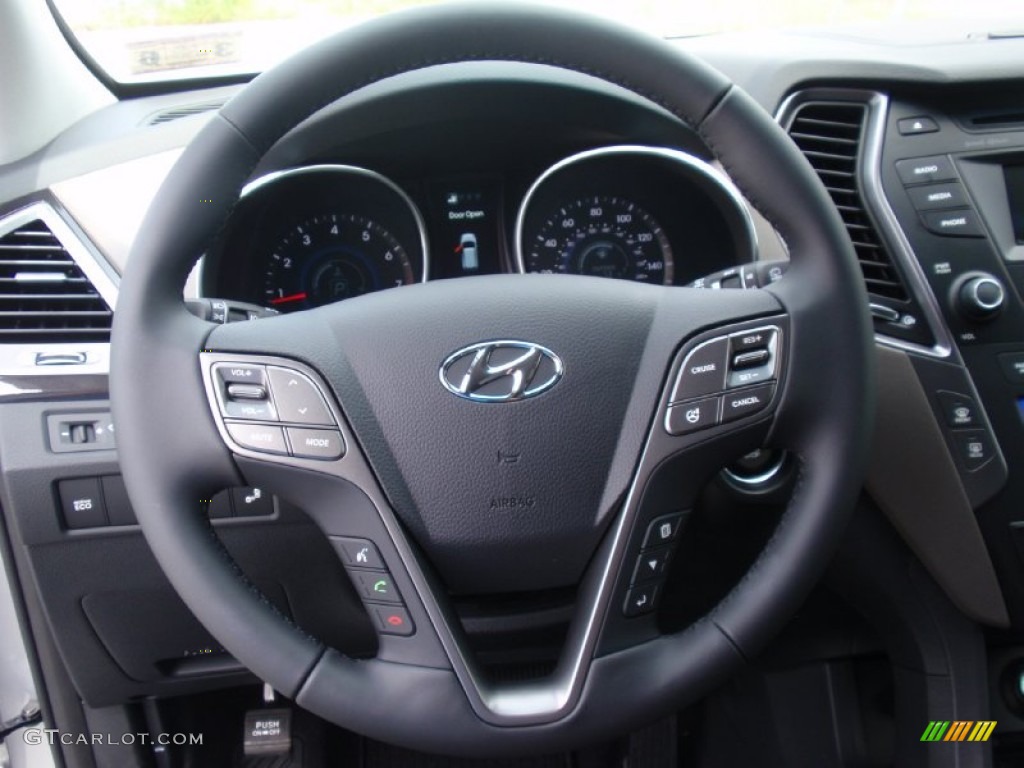 2014 Hyundai Santa Fe Limited Gray Steering Wheel Photo #91716265