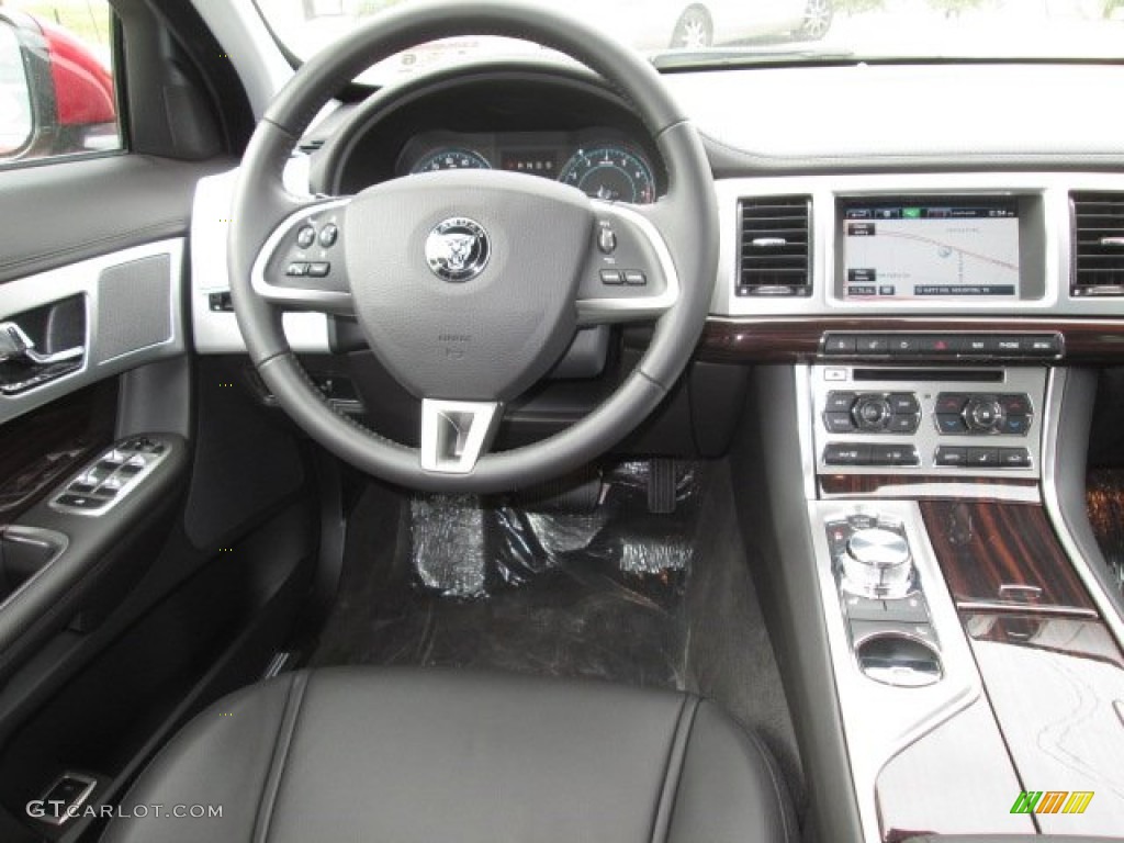 2014 Jaguar XF 2.0T Warm Charcoal Dashboard Photo #91717372
