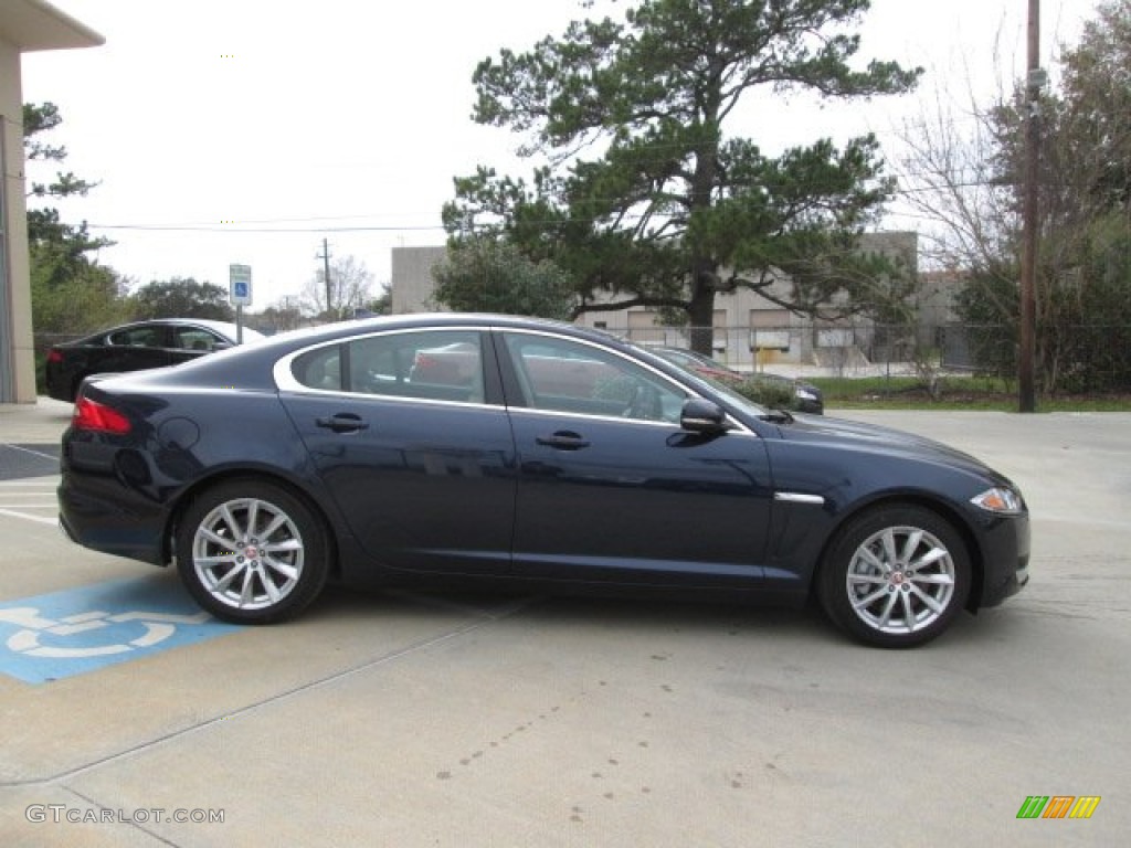 2014 XF 2.0T - Dark Sapphire Metallic / Barley/Warm Charcoal photo #11
