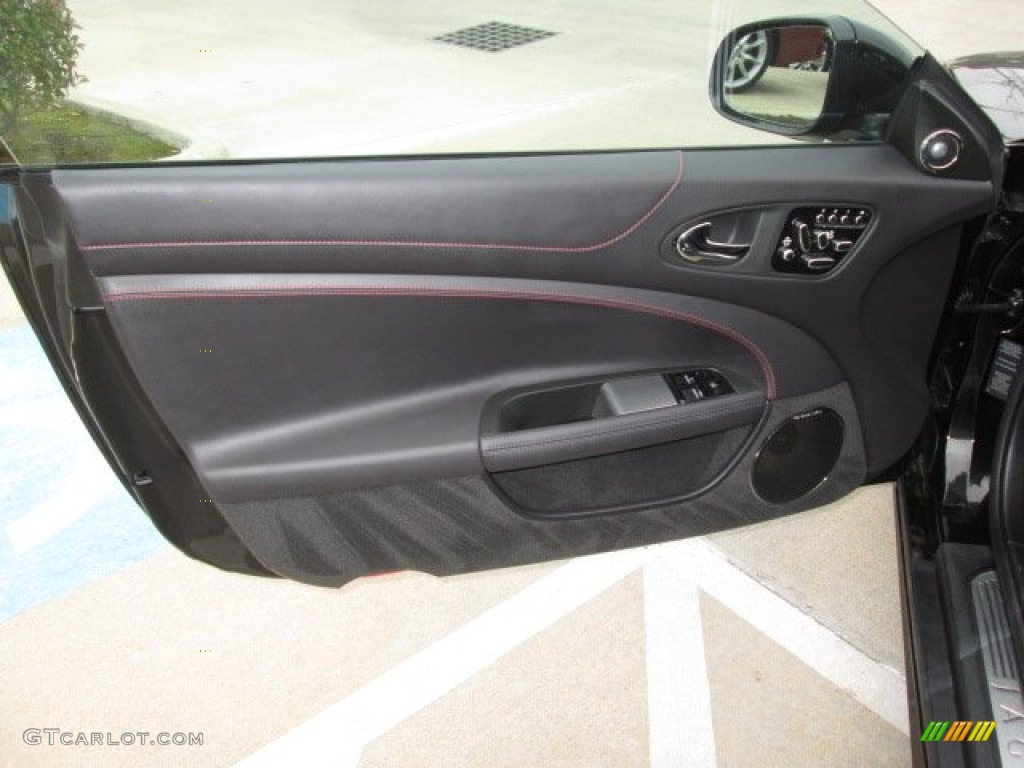2014 Jaguar XK XKR Convertible Red Duo Tone/Warm Charcoal Door Panel Photo #91718635