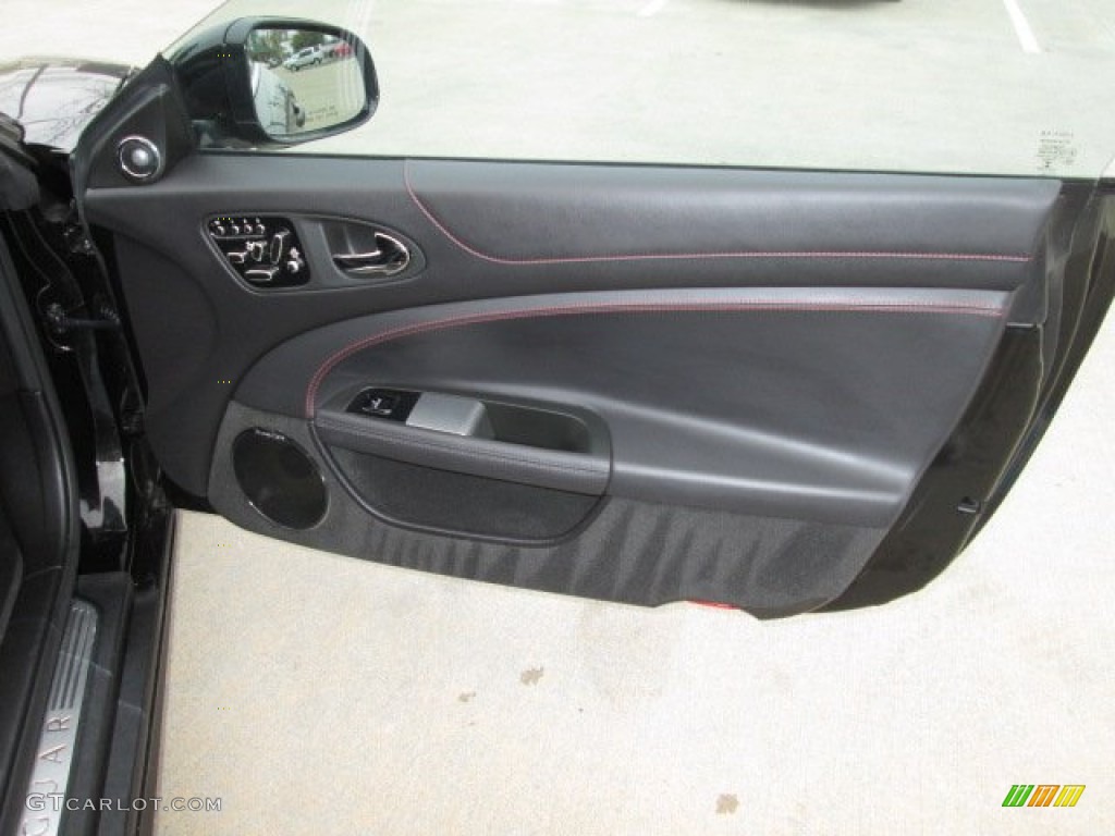 2014 Jaguar XK XKR Convertible Red Duo Tone/Warm Charcoal Door Panel Photo #91718656