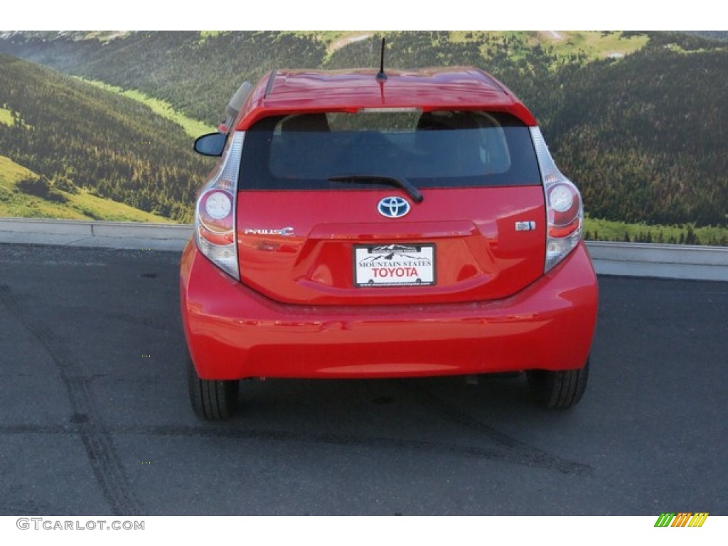 2014 Prius c Hybrid Two - Absolutely Red / Light Blue Gray/Black photo #4