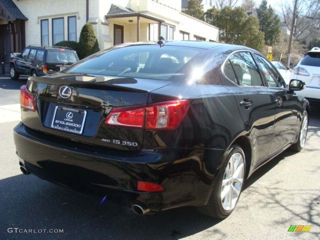 2012 IS 350 AWD - Obsidian Black / Black photo #4