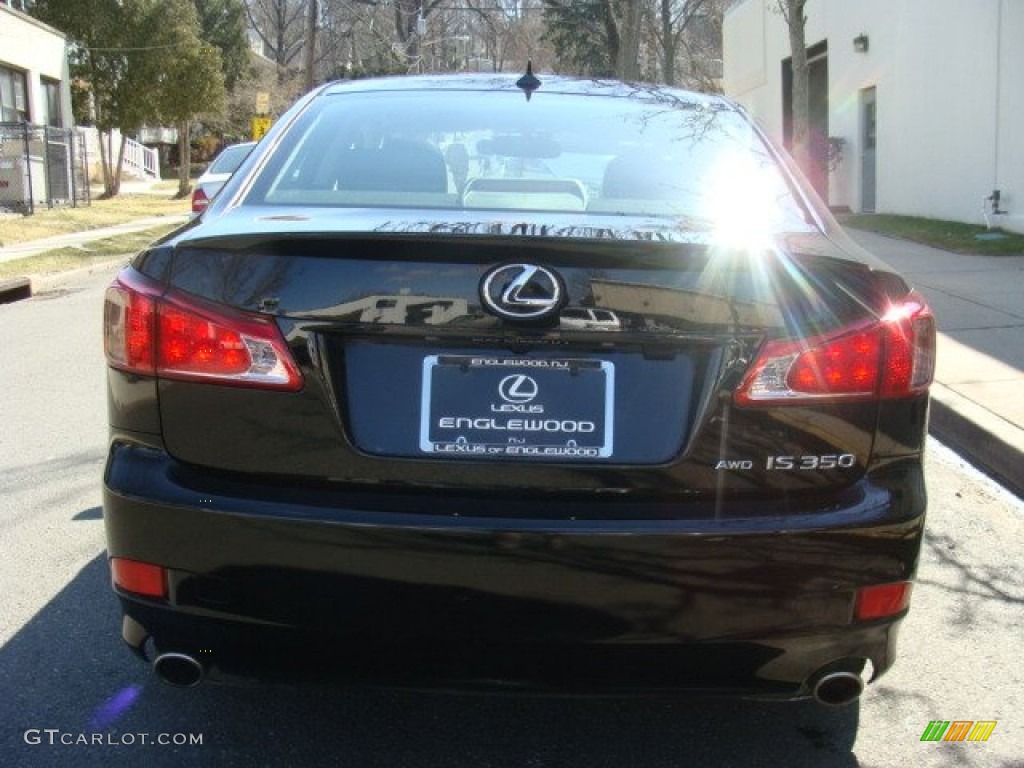 2012 IS 350 AWD - Obsidian Black / Black photo #5
