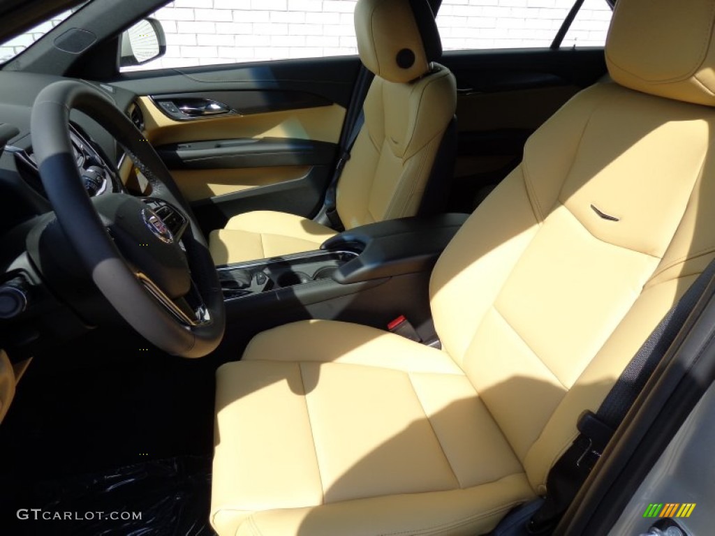 Caramel/Jet Black Interior 2014 Cadillac ATS 2.0L Turbo AWD Photo #91723235