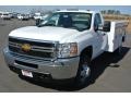 Summit White - Silverado 3500HD WT Regular Cab 4x4 Utility Truck Photo No. 2
