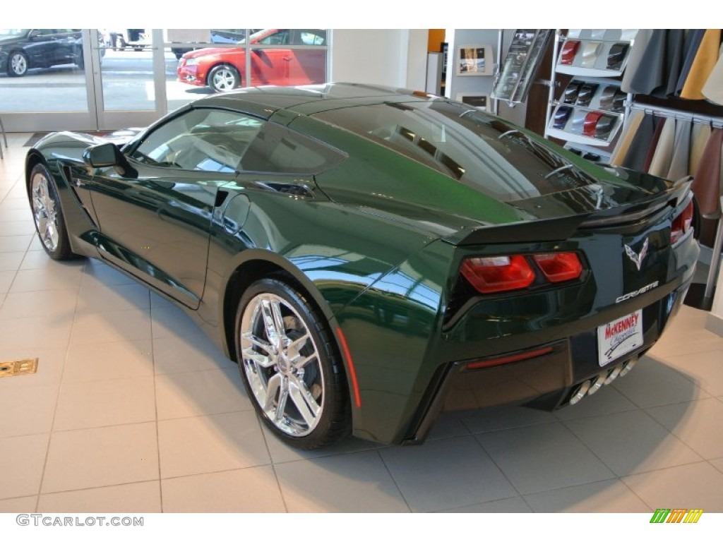 2014 Corvette Stingray Coupe Z51 - Lime Rock Green Metallic / Gray photo #4
