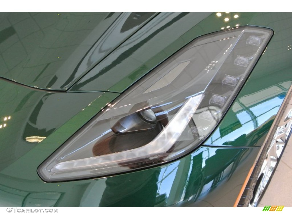 2014 Corvette Stingray Coupe Z51 - Lime Rock Green Metallic / Gray photo #10